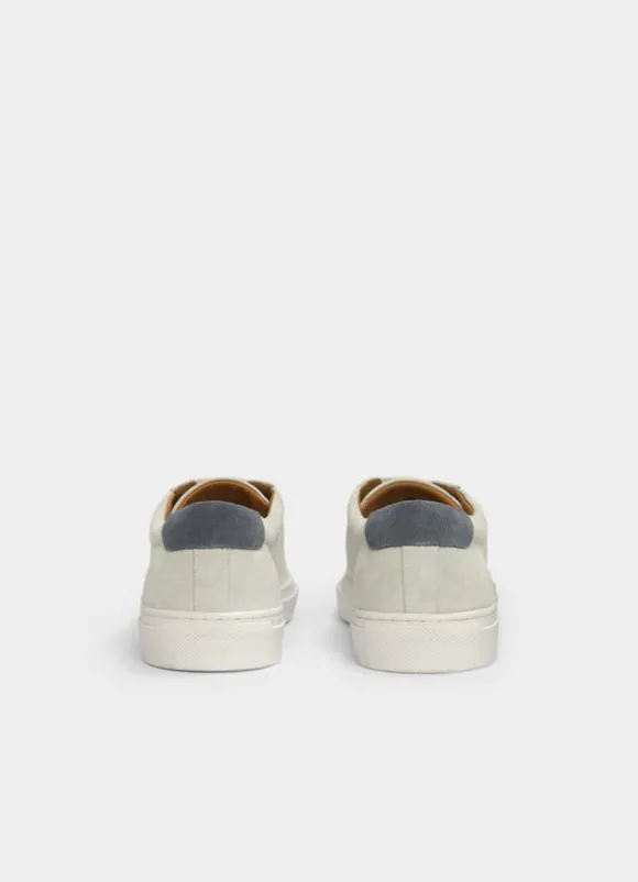 two-tone suede trainers
