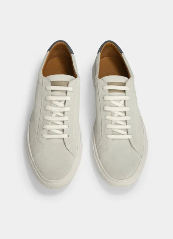 two-tone suede trainers